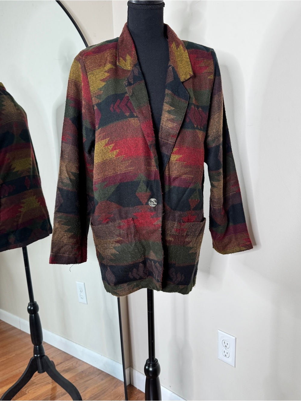 Stefano Vintage90s Southwestern Aztec Blazer Size Small